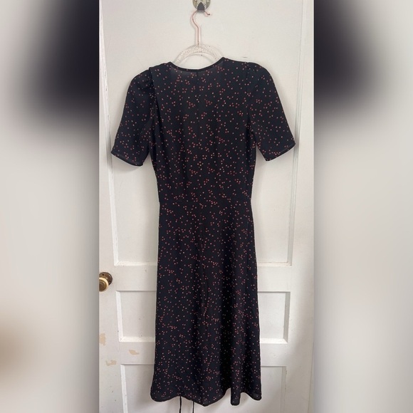 Rouje Gabin Wrap Mini Dress in Bordeaux Selena Gomez Size 2 - Picture 4 of 8